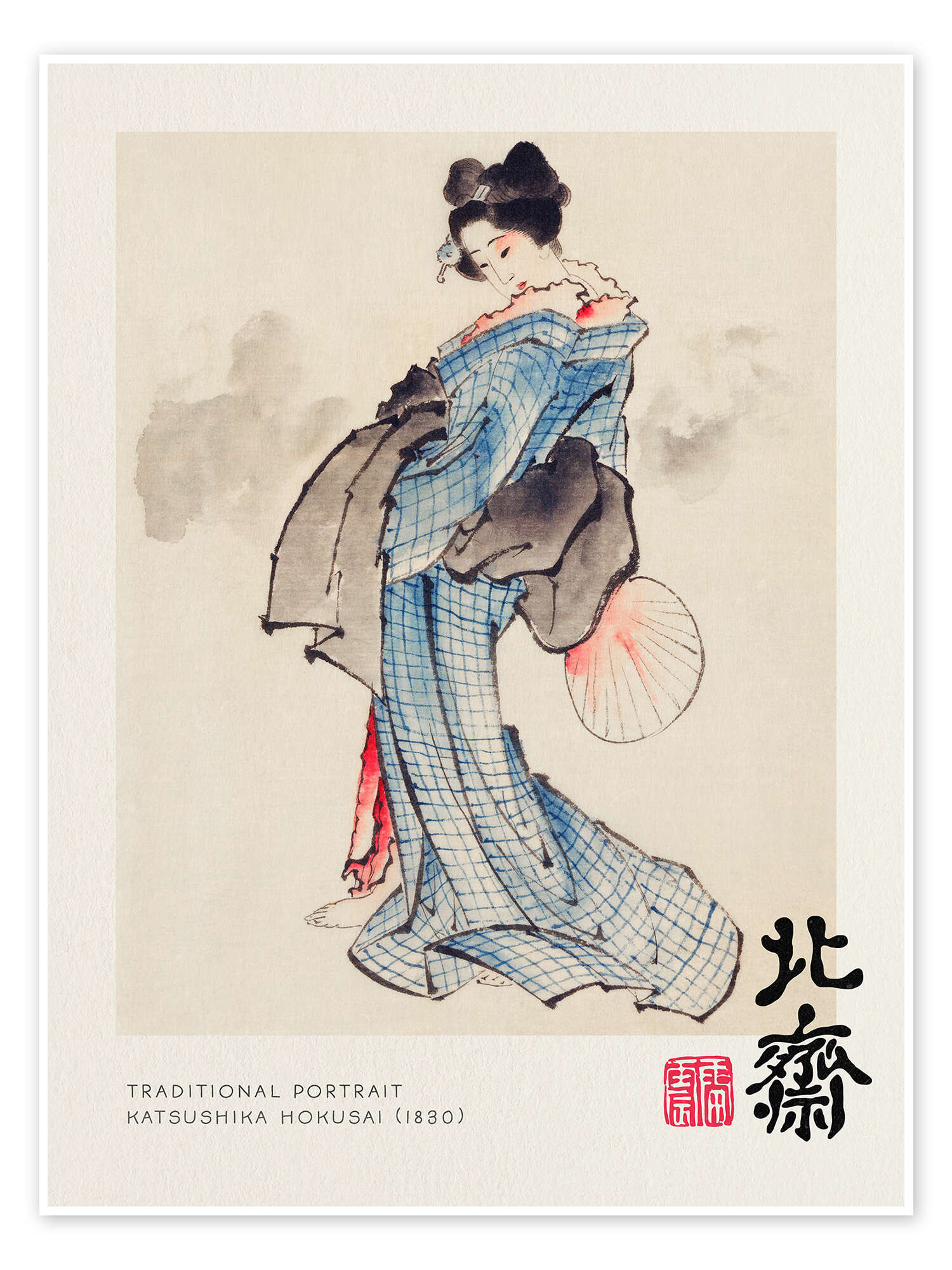 Traditional Japanese portrait of a woman