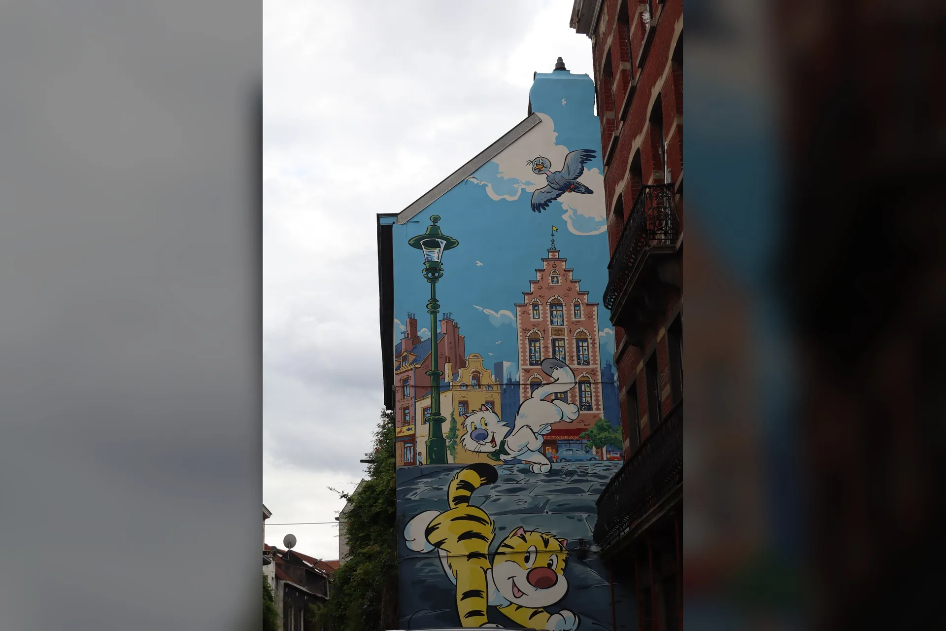 Fresque Billy the Cat, rue d'Ophem, Bruxelles