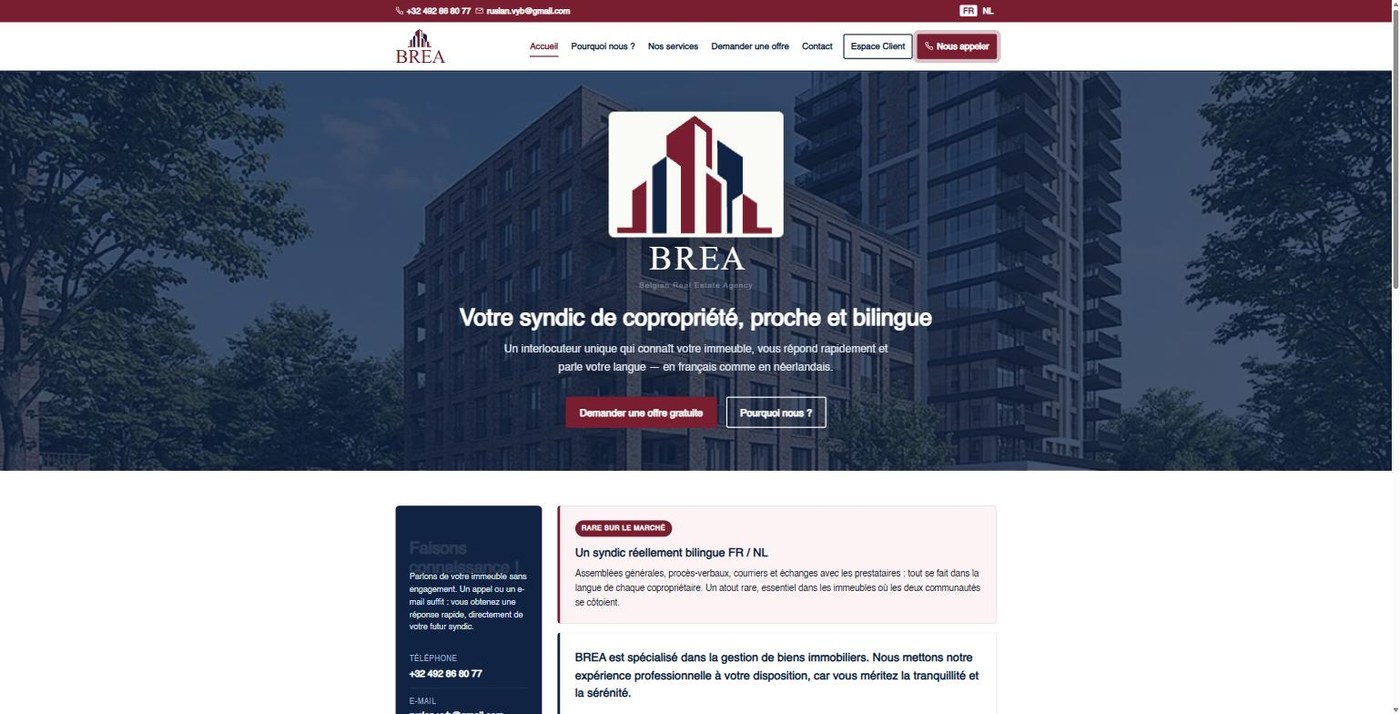 Aperçu du site BREA