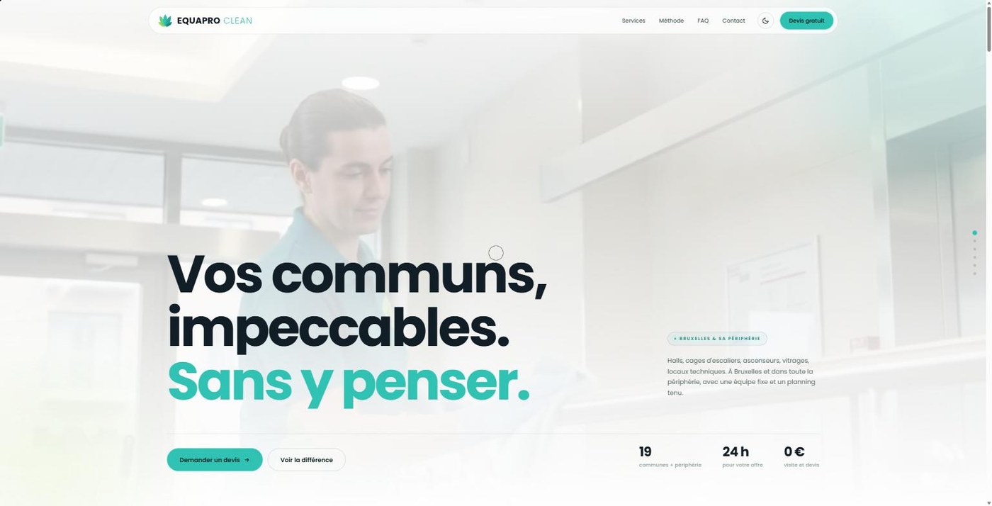 Aperçu du site Equapro Clean