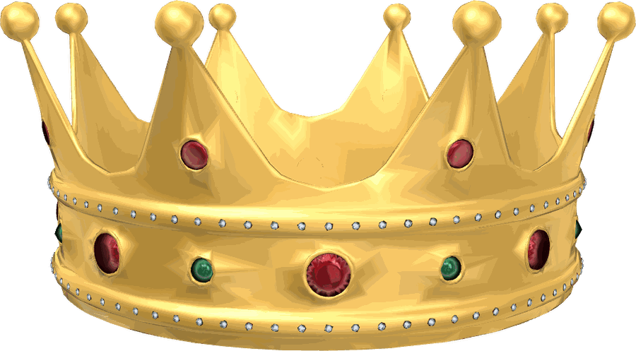 La couronne Bintje King : or, rubis et diamants