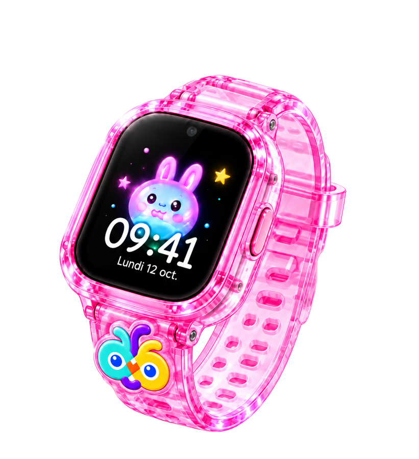 Montre Charmoo Glow rose transparente