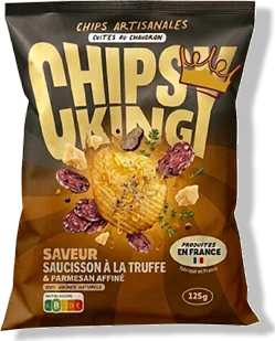 Sachet Chipsy King saveur saucisson à la truffe & parmesan affiné