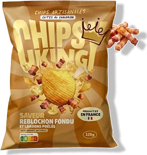 Sachet Chipsy King saveur reblochon fondu & lardons poêlés